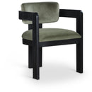 Meridian Sacha Green Velvet Dining Chair IMAGE 1