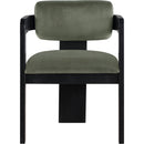  Color_Green -- Sacha Green Velvet Upholstered Dining Chair IMAGE 3