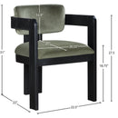  Color_Green -- Sacha Green Velvet Upholstered Dining Chair IMAGE 8