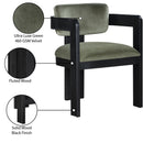Meridian Sacha Green Velvet Dining Chair IMAGE 9