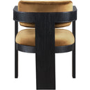 Meridian Sacha Saddle Velvet Dining Chair IMAGE 5