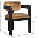 Meridian Sacha Saddle Velvet Dining Chair IMAGE 8