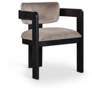  Color_Taupe -- Sacha Taupe Velvet Upholstered Dining Chair IMAGE 1