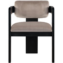  Color_Taupe -- Sacha Taupe Velvet Upholstered Dining Chair IMAGE 3