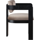  Color_Taupe -- Sacha Taupe Velvet Upholstered Dining Chair IMAGE 4