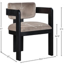  Color_Taupe -- Sacha Taupe Velvet Upholstered Dining Chair IMAGE 8