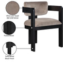 Meridian Sacha Taupe Velvet Dining Chair IMAGE 9
