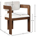  Color_Cream -- Sacha Cream Velvet Upholstered Dining Chair IMAGE 8