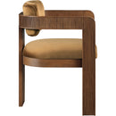  Color_Saddle -- Sacha Saddle Velvet Upholstered Dining Chair IMAGE 4