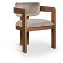  Color_Taupe -- Sacha Taupe Velvet Upholstered Dining Chair IMAGE 1