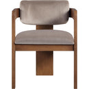  Color_Taupe -- Sacha Taupe Velvet Upholstered Dining Chair IMAGE 3
