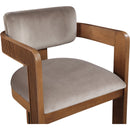  Color_Taupe -- Sacha Taupe Velvet Upholstered Dining Chair IMAGE 6
