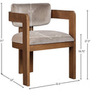  Color_Taupe -- Sacha Taupe Velvet Upholstered Dining Chair IMAGE 8