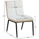  Color_Cream -- Viceroy Cream Fabric Upholstered Dining Chair IMAGE 10