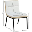 Meridian Viceroy Cream Fabric Upholstered Dining Chair IMAGE 10