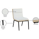  Meridian Viceroy Cream Fabric Upholstered Dining Chair IMAGE 11