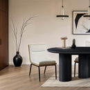  Color_Cream -- Viceroy Cream Fabric Upholstered Dining Chair IMAGE 2