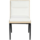  Meridian Viceroy Cream Fabric Upholstered Dining Chair IMAGE 3