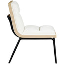  Color_Cream -- Viceroy Cream Fabric Upholstered Dining Chair IMAGE 4