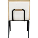  Color_Cream -- Viceroy Cream Fabric Upholstered Dining Chair IMAGE 5