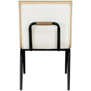  Meridian Viceroy Cream Fabric Upholstered Dining Chair IMAGE 5