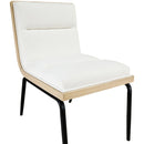  Color_Cream -- Viceroy Cream Fabric Upholstered Dining Chair IMAGE 7