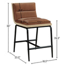  Color_Cognac -- Meridian Viceroy Counter Height Stool IMAGE 9