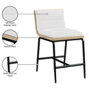  Meridian Viceroy Cream Fabric Upholstered Counter Stool IMAGE 10