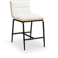  Color_Cream -- Viceroy Cream Fabric Upholstered Counter Stool IMAGE 1