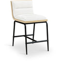  Meridian Viceroy Cream Fabric Upholstered Counter Stool IMAGE 1