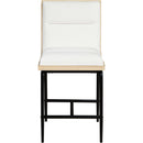  Color_Cream -- Viceroy Cream Fabric Upholstered Counter Stool IMAGE 3