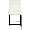  Meridian Viceroy Cream Fabric Upholstered Counter Stool IMAGE 3