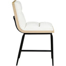  Color_Cream -- Viceroy Cream Fabric Upholstered Counter Stool IMAGE 4