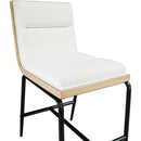  Meridian Viceroy Cream Fabric Upholstered Counter Stool IMAGE 6