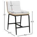  Meridian Viceroy Cream Fabric Upholstered Counter Stool IMAGE 9