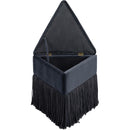  Color_Black -- Meridian Trivoli Velvet Upholstered Stool IMAGE 4