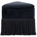  Color_Black -- Meridian Trivoli Velvet Upholstered Stool IMAGE 5