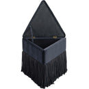  Color_Black -- Meridian Trivoli Velvet Upholstered Stool IMAGE 6