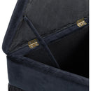 Meridian Trivoli Black Velvet Ottoman/Stool IMAGE 7