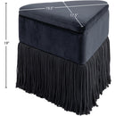  Color_Black -- Meridian Trivoli Velvet Upholstered Stool IMAGE 8
