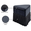  Color_Black -- Meridian Trivoli Velvet Upholstered Stool IMAGE 9