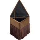  Color_Brown -- Trivoli Brown Velvet Upholstered Stool IMAGE 6