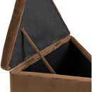  Color_Brown -- Trivoli Brown Velvet Upholstered Stool IMAGE 7
