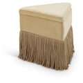  Color_Camel -- Trivoli Camel Velvet Upholstered Stool IMAGE 1