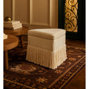 Meridian Trivoli Camel Velvet Ottoman/Stool IMAGE 2