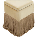  Color_Camel -- Trivoli Camel Velvet Upholstered Stool IMAGE 3