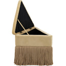  Color_Camel -- Trivoli Camel Velvet Upholstered Stool IMAGE 4