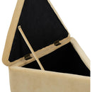  Color_Camel -- Trivoli Camel Velvet Upholstered Stool IMAGE 7