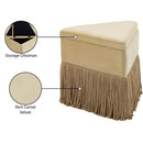  Color_Camel -- Trivoli Camel Velvet Upholstered Stool IMAGE 9