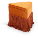  Color_Cognac -- Trivoli Cognac Velvet Upholstered Stool IMAGE 1